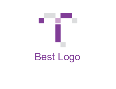 Digital letter T logo
