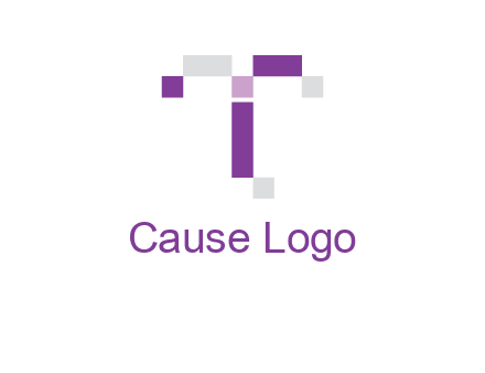 Digital letter T logo
