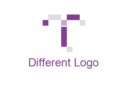 Digital letter T logo