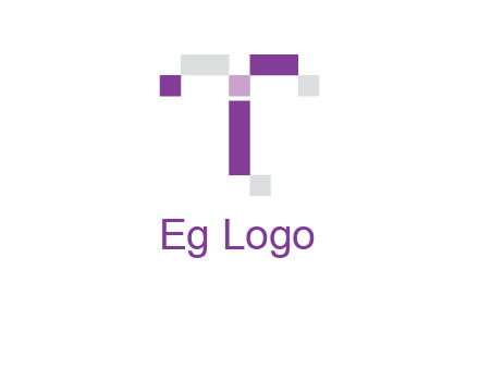 Digital letter T logo