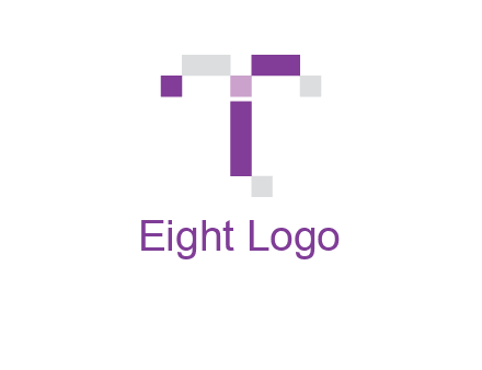Digital letter T logo