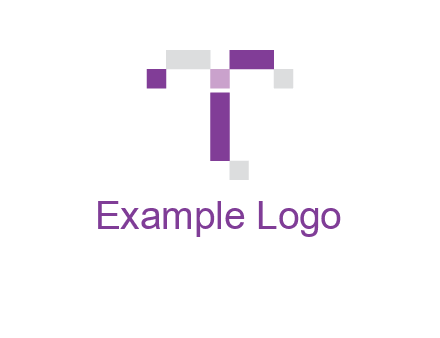 Digital letter T logo