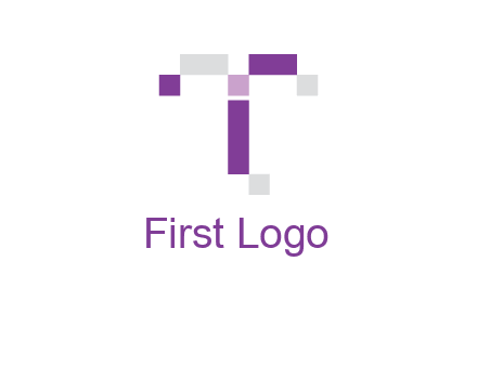 Digital letter T logo