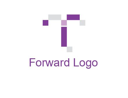 Digital letter T logo