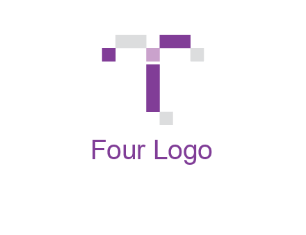 Digital letter T logo