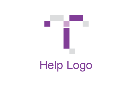 Digital letter T logo