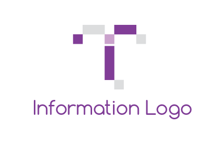 Digital letter T logo