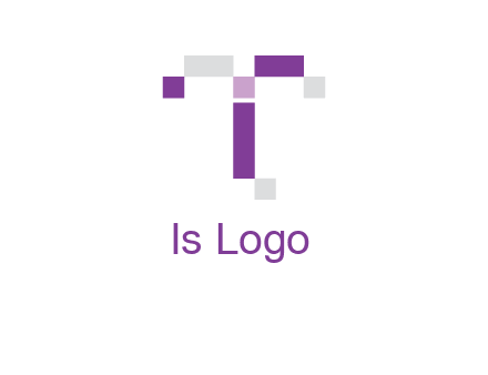 Digital letter T logo
