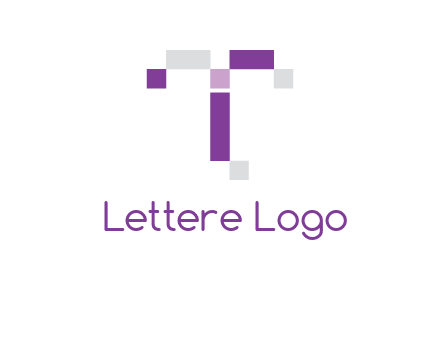 Digital letter T logo