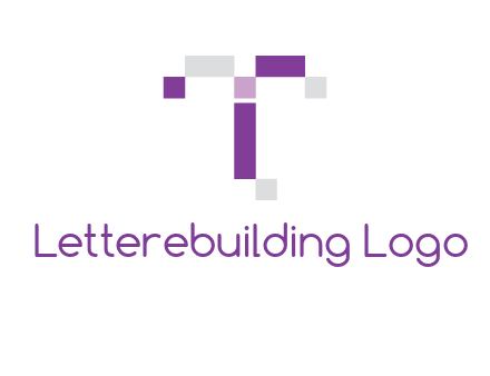 Digital letter T logo