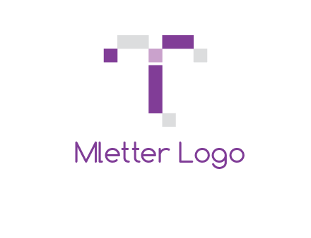 Digital letter T logo