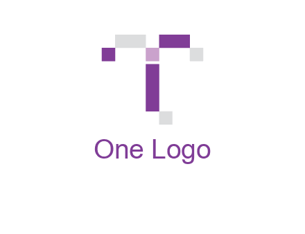 Digital letter T logo