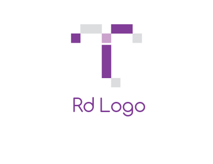 Digital letter T logo