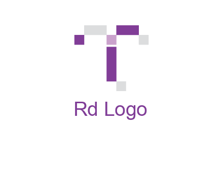 Digital letter T logo