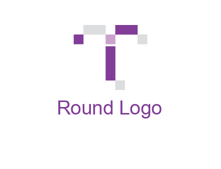 Digital letter T logo