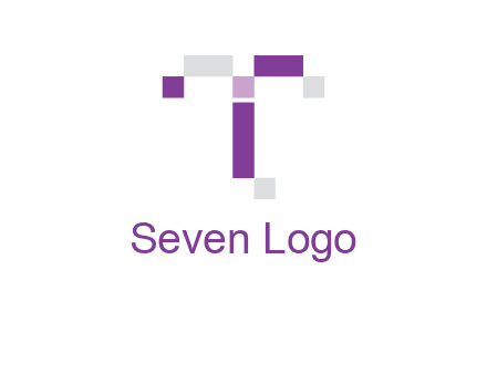 Digital letter T logo