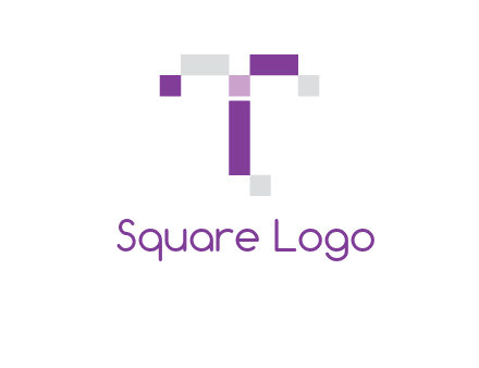 Digital letter T logo