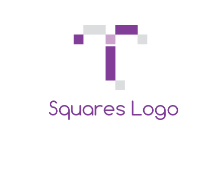 Digital letter T logo