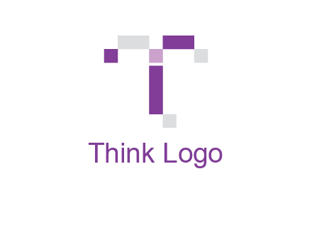 Digital letter T logo