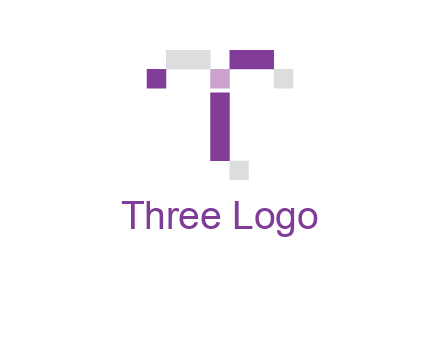 Digital letter T logo