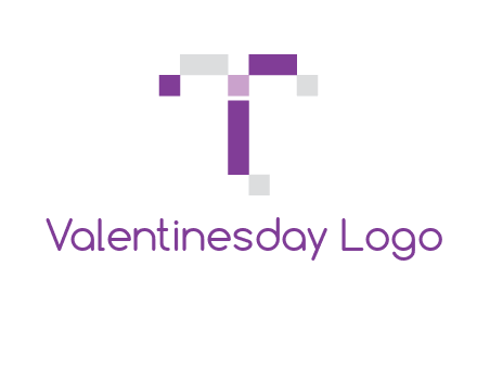 Digital letter T logo
