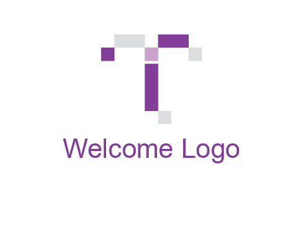 Digital letter T logo