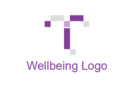 Digital letter T logo