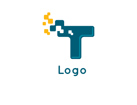 digital letter T logo