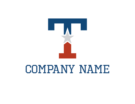 star in letter T logo