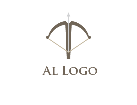 letter T incorporated with bow and arrow logo