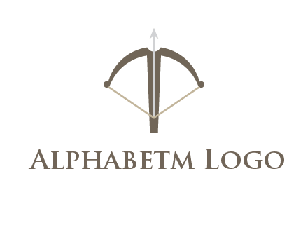 letter T incorporated with bow and arrow logo