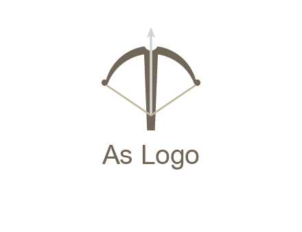 letter T incorporated with bow and arrow logo