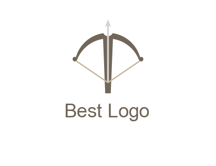 letter T incorporated with bow and arrow logo