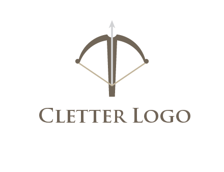 letter T incorporated with bow and arrow logo