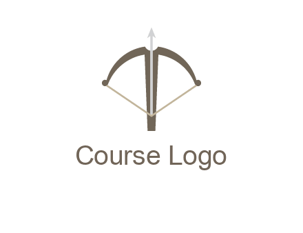 letter T incorporated with bow and arrow logo