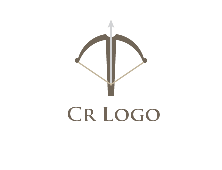 letter T incorporated with bow and arrow logo
