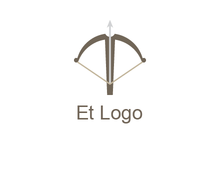 letter T incorporated with bow and arrow logo