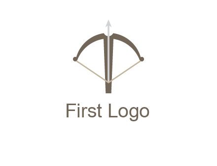 letter T incorporated with bow and arrow logo