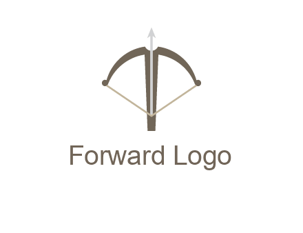 letter T incorporated with bow and arrow logo