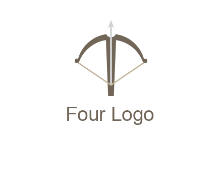 letter T incorporated with bow and arrow logo