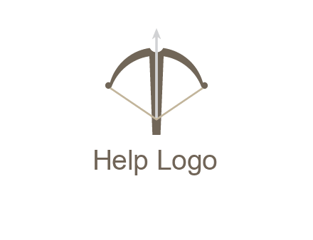 letter T incorporated with bow and arrow logo