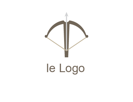 letter T incorporated with bow and arrow logo