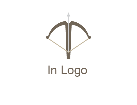 letter T incorporated with bow and arrow logo