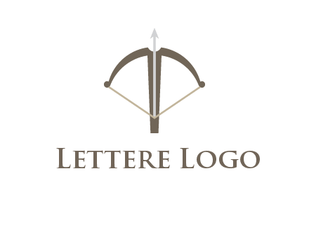 letter T incorporated with bow and arrow logo
