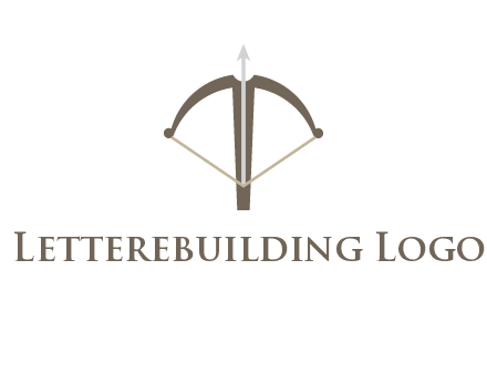 letter T incorporated with bow and arrow logo