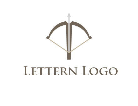 letter T incorporated with bow and arrow logo