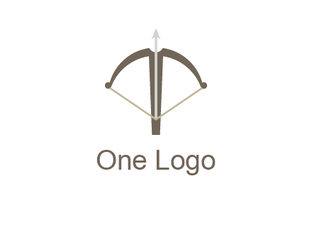 letter T incorporated with bow and arrow logo