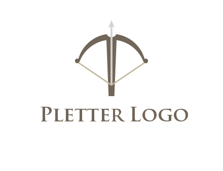 letter T incorporated with bow and arrow logo