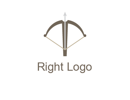 letter T incorporated with bow and arrow logo