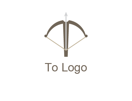 letter T incorporated with bow and arrow logo